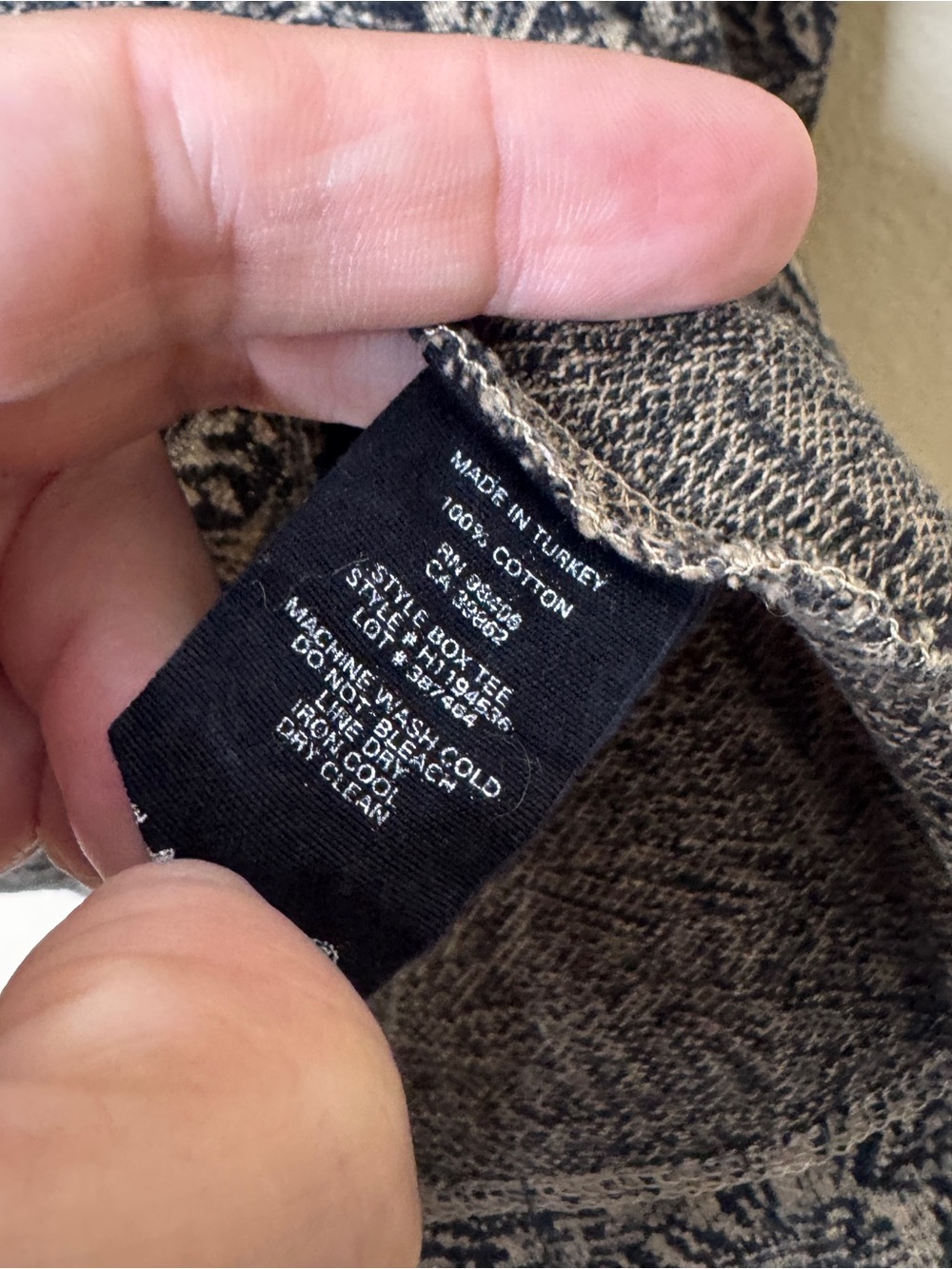 Theory Shirt Mens XL Jacquard Palm Crewneck Short Sleeve Minimalist Casual - Picture 3 of 6